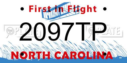 2097TP North Carolina License Plate
