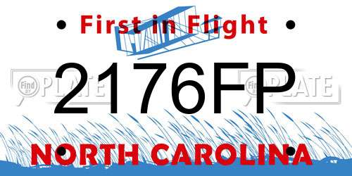 2176FP North Carolina License Plate