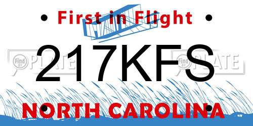 217KFS North Carolina License Plate