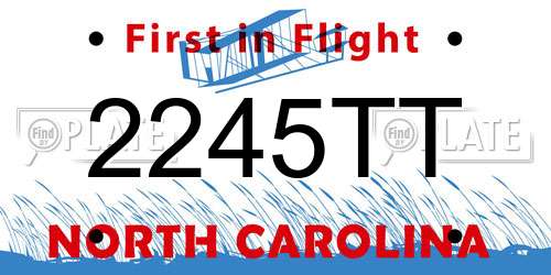 2245TT North Carolina License Plate