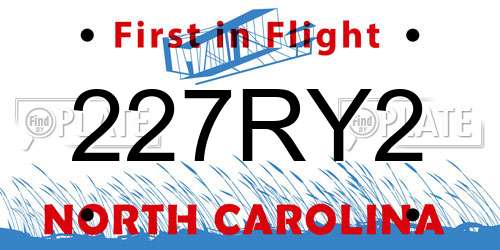 227RY2 North Carolina License Plate