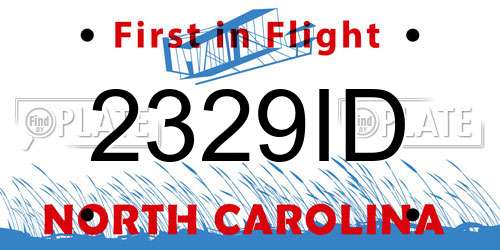 2329ID North Carolina License Plate