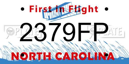 2379FP North Carolina License Plate