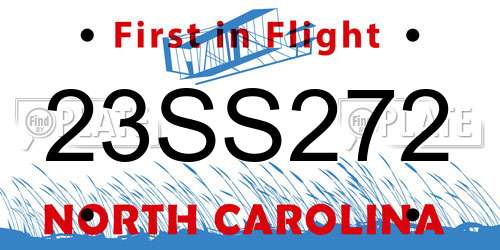 23SS272 North Carolina License Plate