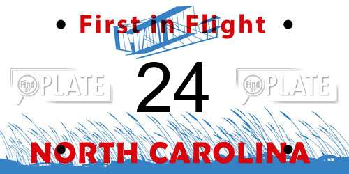 24 North Carolina License Plate