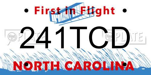 241TCD North Carolina License Plate