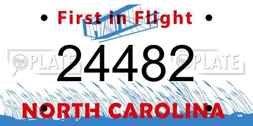 24482 North Carolina License Plate
