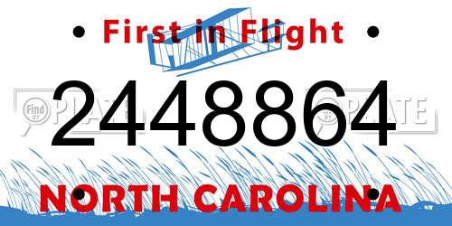 2448864 North Carolina License Plate