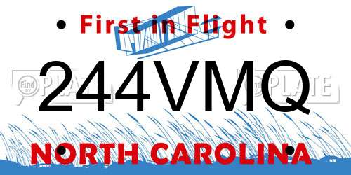 244VMQ North Carolina License Plate