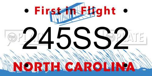 245SS2 North Carolina License Plate
