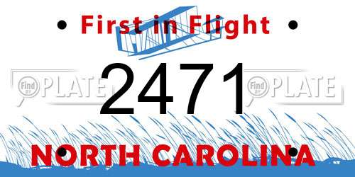 2471 North Carolina License Plate