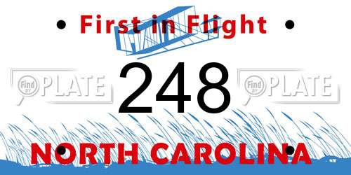 248 North Carolina License Plate