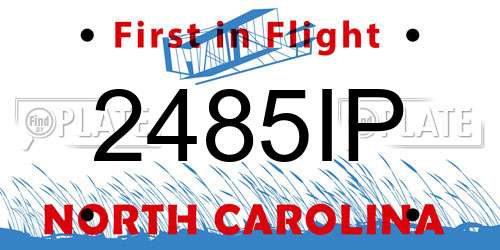 2485IP North Carolina License Plate