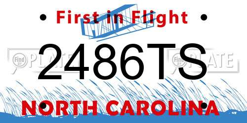 2486TS North Carolina License Plate