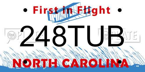 248TUB North Carolina License Plate