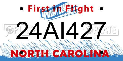 24AI427 North Carolina License Plate