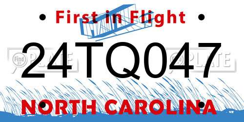 24TQ047 North Carolina License Plate