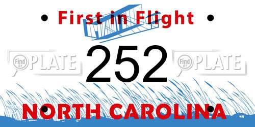 252 North Carolina License Plate