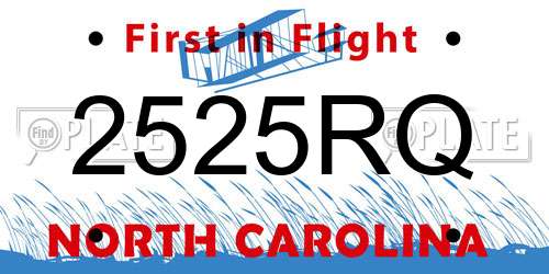 2525RQ North Carolina License Plate