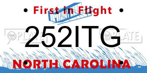 252ITG North Carolina License Plate