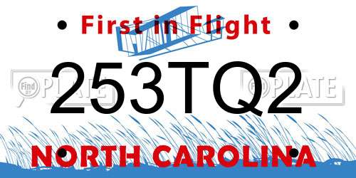 253TQ2 North Carolina License Plate