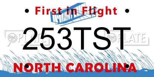 253TST North Carolina License Plate