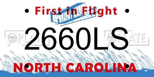 2660LS North Carolina License Plate