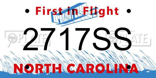 2717SS North Carolina License Plate