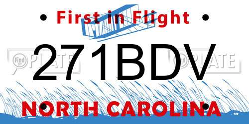 271BDV North Carolina License Plate