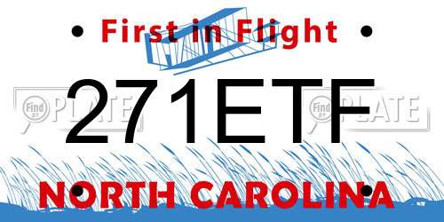 271ETF North Carolina License Plate