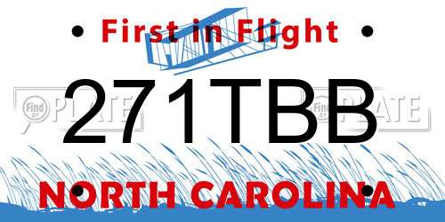 271TBB North Carolina License Plate