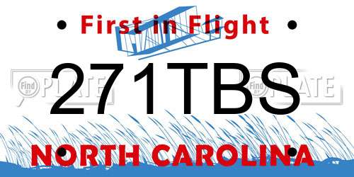 271TBS North Carolina License Plate