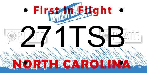 271TSB North Carolina License Plate