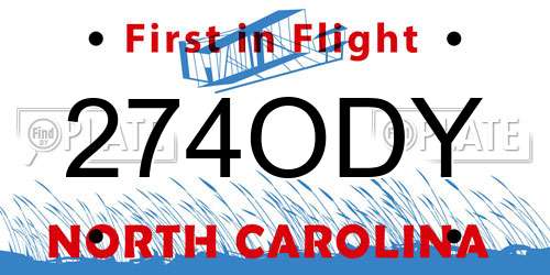 274ODY North Carolina License Plate