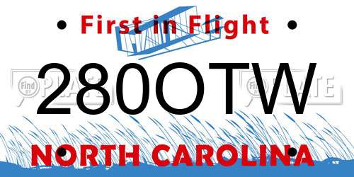 280OTW North Carolina License Plate