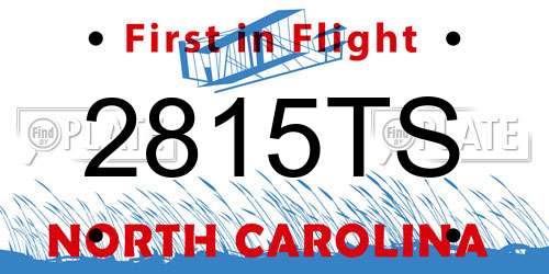 2815TS North Carolina License Plate