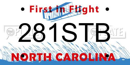 281STB North Carolina License Plate