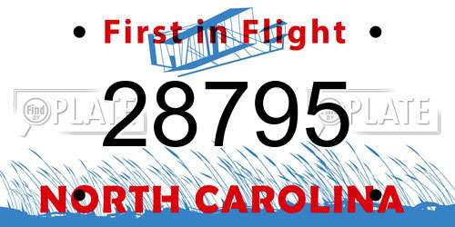 28795 North Carolina License Plate