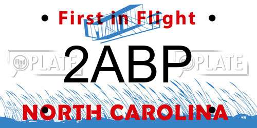 2ABP North Carolina License Plate