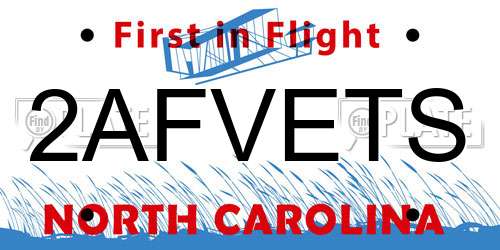 2AFVETS North Carolina License Plate