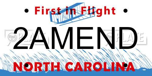 2AMEND North Carolina License Plate