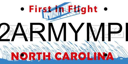 2ARMYMPI North Carolina License Plate