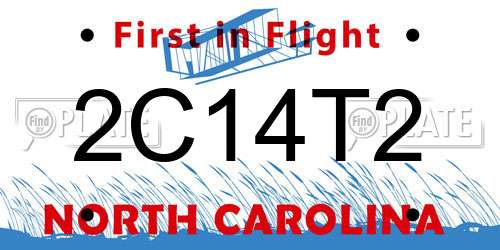 2C14T2 North Carolina License Plate