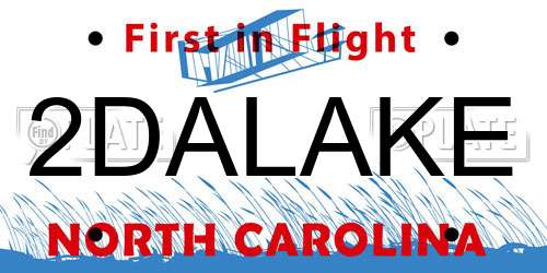 2DALAKE North Carolina License Plate