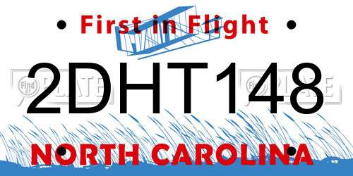 2DHT148 North Carolina License Plate
