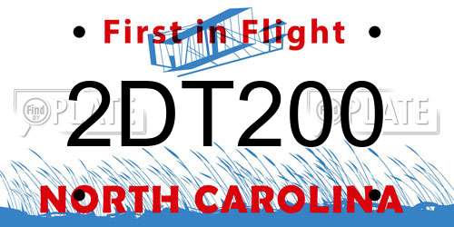 2DT200 North Carolina License Plate