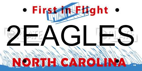 2EAGLES North Carolina License Plate