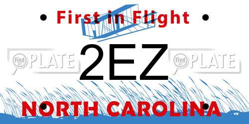 2EZ North Carolina License Plate