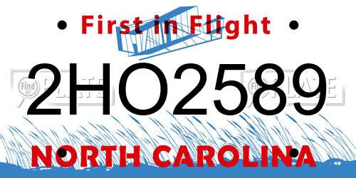 2HO2589 North Carolina License Plate