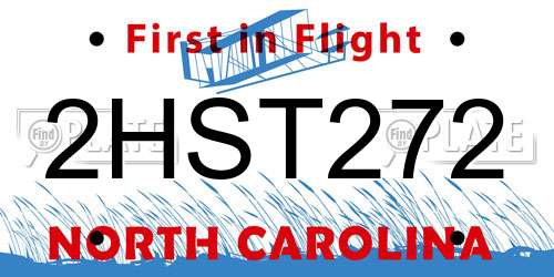 2HST272 North Carolina License Plate